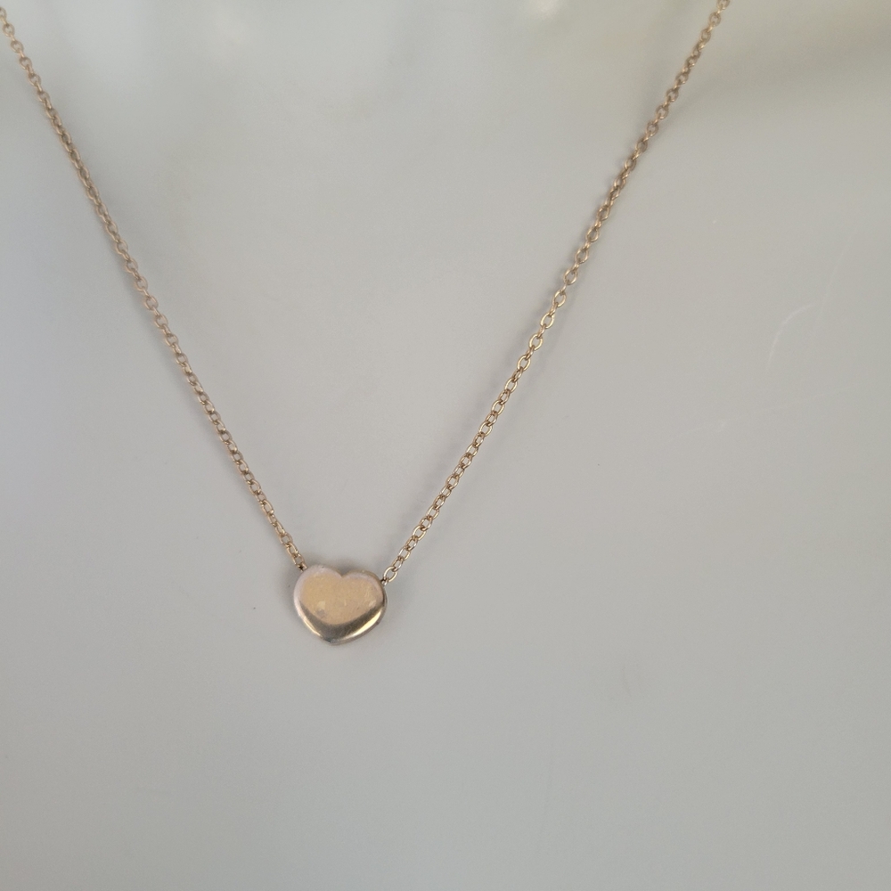 925 Gold Heart Pendant Necklace